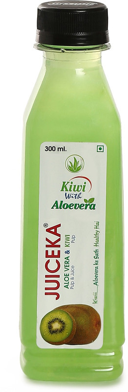 Juiceka Kiwi Fruit Drink With Alovera Pulp 300 ML Pack Of 12 Bottles(12 x 300 ml)