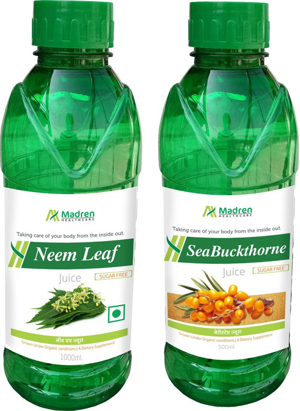 Madren Healthcare Neem 1 Ltr & Sea Buckthorne Juice 500 ml(2 x 750 ml)