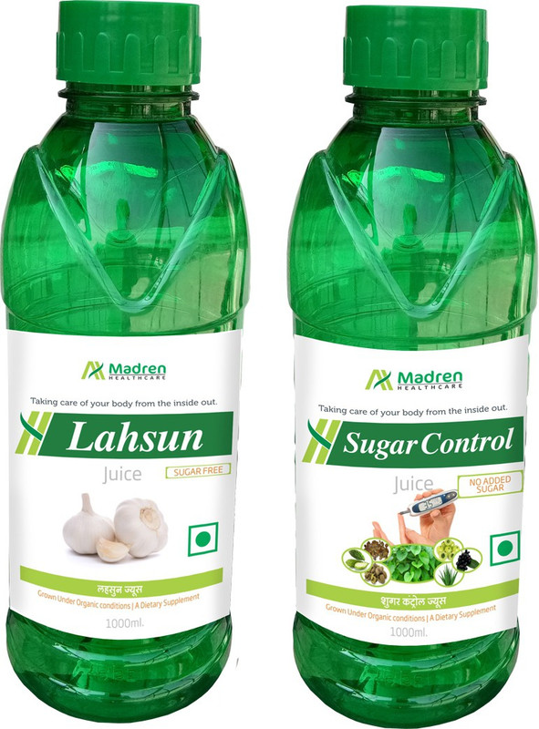 Madren Healthcare Lahsun 1 Ltr & Sugar Control Juice 1 Ltr(2 x 1000 ml)