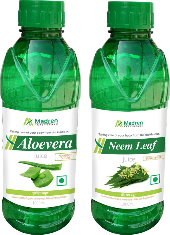 Madren Healthcare Aloevera 1 Ltr & Neem Juice 1 Ltr(2 x 1000 ml)