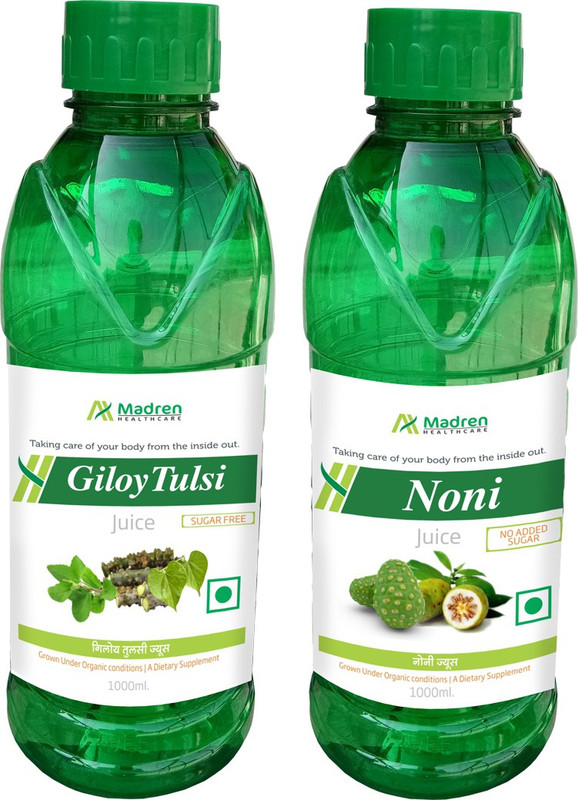 Madren Healthcare Giloy Tulsi 1 Ltr & Noni Juice 1 Ltr(2 x 1000 ml)