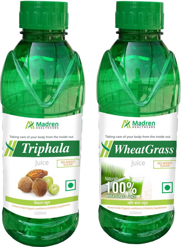 Madren Healthcare Triphala 1 Ltr & Wheat Grass Juice 1 Ltr(2 x 1000 ml)