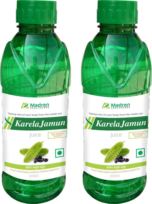 Madren Healthcare Karela Jamun 1 Ltr PACK OF 2 COMBO(2 x 1000 ml)