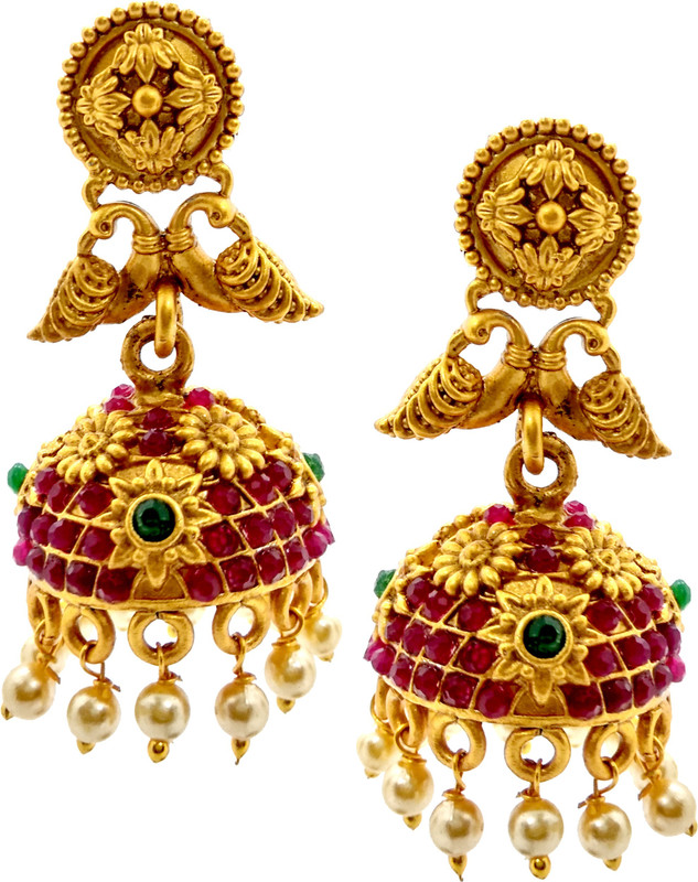 kriswa Polki Earrings Alloy Jhumki Earring