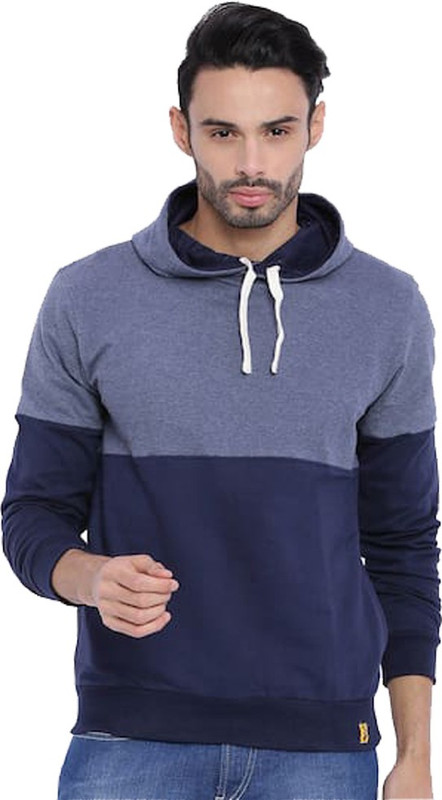 melcom Full Sleeve Colorblock Men Sweatshirt