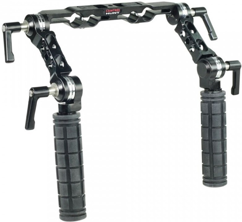 CAMTREE Hunt 19mm/15mm Rosette Handle Set Comfortable Handgrip Support for Rod Rail, Camera Shoulder Rig Kit (CH-1915-RH) Camera Rig