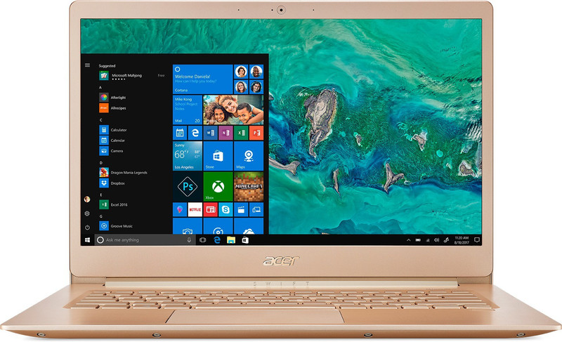 Acer Swift 5 Core i7 8th Gen - (8 GB/512 GB SSD/Windows 10 Home) SF514-52T Thin and Light Laptop(14 inch, Honey Gold, 0.97 kg, With MS Office)