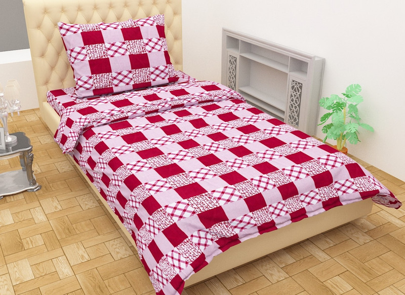 shiv textites 120 TC Polycotton Single Printed Bedsheet(Pack of 2, Multiclor)