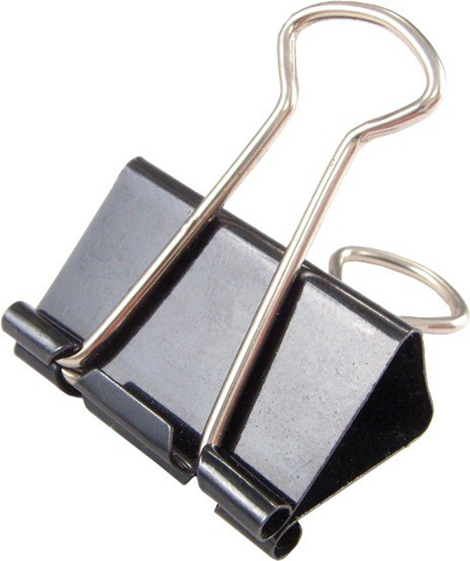 express emotion Binder Clips Pack of 45 Clips (24 Pcs 15mm, 12Pcs-19mm, 6 pcs-32mm,& 3 pcs 51mm Pack of 45 Large Steel Binder Clip(Set of 45, Black)