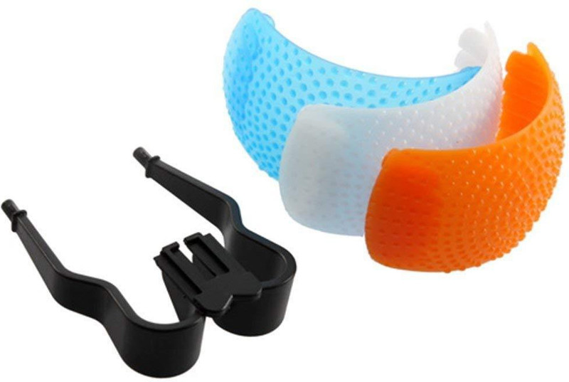 Ginni 3 Color Pop up Hot-Shoe Flash Diffuser Set for DSLR Cameras camera Diffuser(Multicolor)