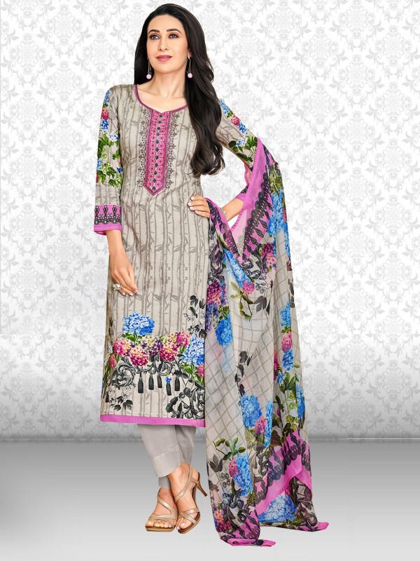 Divastri Polycotton Printed, Embroidered Salwar Suit Material(Unstitched)