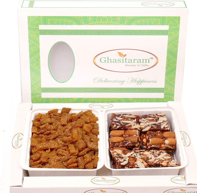 Ghasitaram Gifts Diwali Gifts - Hampers Mango Masala Namkeen with Natural Sugarfree Mix Hamper Combo(3)