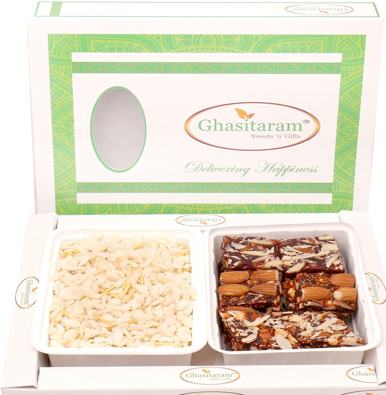 Ghasitaram Gifts Diwali Gifts - Hampers Diet Chiwda Namkeen with Natural Sugarfree Mix Hamper Combo(3)
