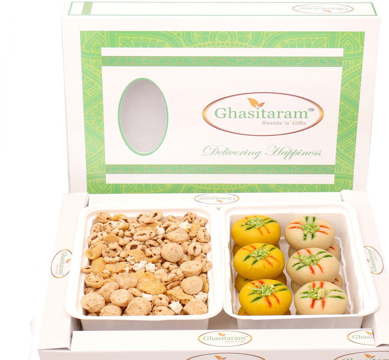 Ghasitaram Gifts Diwali Gifts - Hampers Multigrain Mix Namkeen with Sugarfree Mawa Peda Hamper Combo(3) Ghasitaram Gifts Diwali Gifts - Hampers Multigrain Mix Namkeen with Sugarfree Mawa Peda Hamper Combo(3)