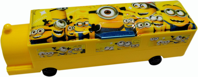 shophills 009 minions Art Plastic Pencil Box(Set of 1, Yellow)