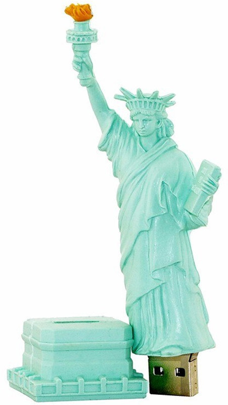 Green Tree Statue of Liberty Shape USB Flash Drive 32 GB Pen Drive(Blue)