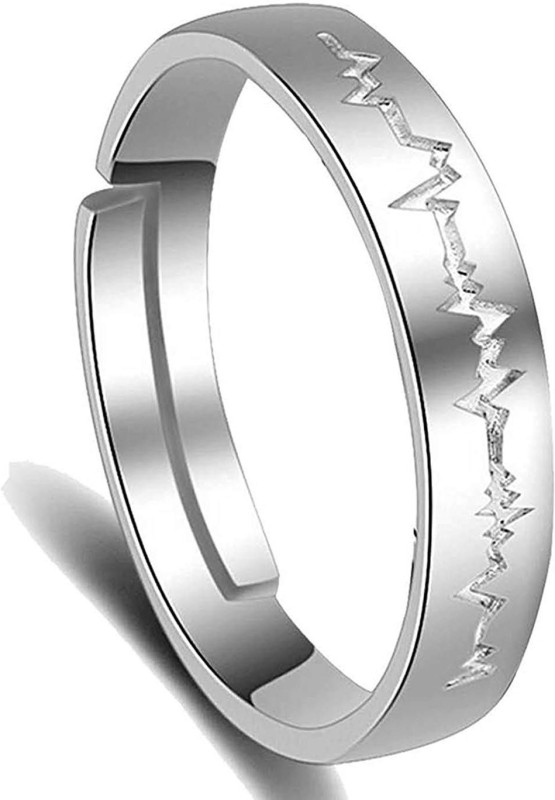 Shining Diva Platinum Plated Stylish Adjustable Crystal Crystal Ring