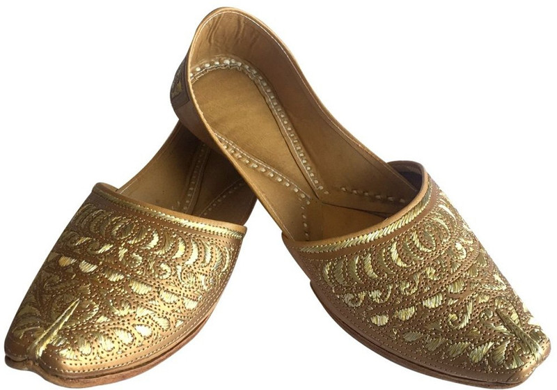 Step N Style Mens Punjabi Jutti Sherwani Shoes Copper Cut