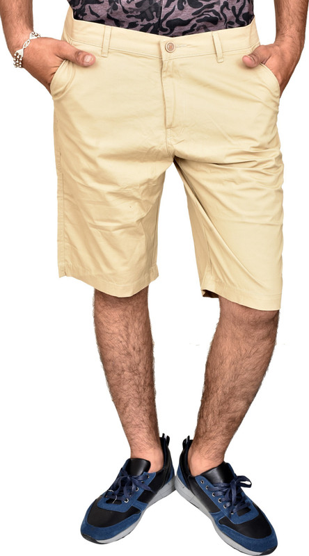 KARA69 Solid Men Beige Bermuda Shorts