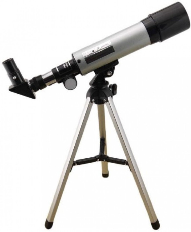 divinezon Land & Sky Telescope - Optical Glass & Metal Tube Refractor Telescope (90X Power) With Tripod & 2 Eyepieces Refracting Telescope(Manual Tracking)