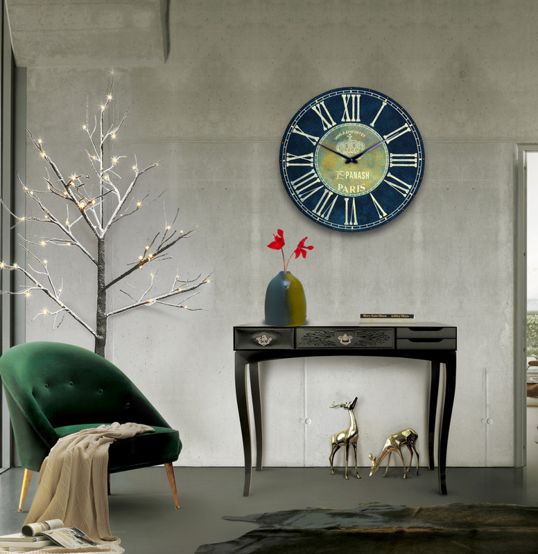 panash art Analog 46 cm X 46 cm Wall Clock(Multicolor, Without Glass)