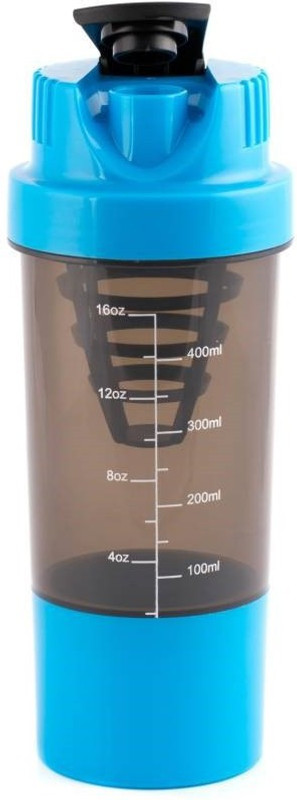 renu wears Plastic Cyclone Gym Shaker Water Bottle, 500ml 350 ml Shaker(Pack of 1, Blue)