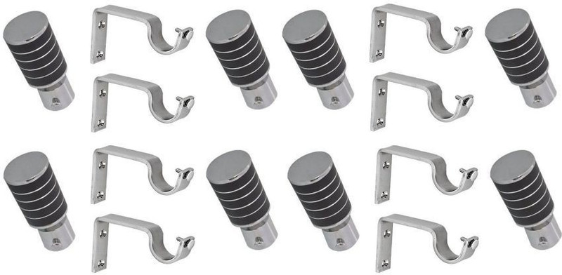 tajhardwaregallery Black Rod Rail Bracket(Pack of 16)