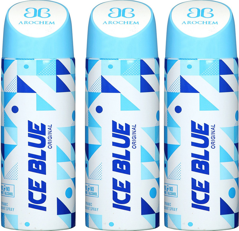 arochem ICE BLUE 3 PACK COMBO DYNAMIC DEODORANT SPRAY Deodorant Spray  -  For Men & Women(600 ml, Pack of 3)