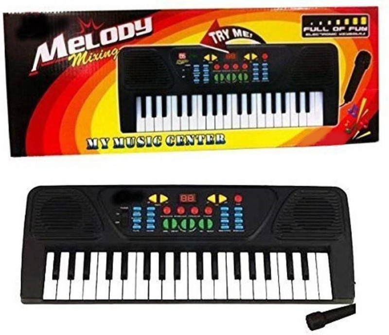 mishra trader full of fun electronic piano 37 keys with mic 001(Multicolor)