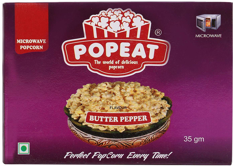 PopEat Butter Pepper Butter Pepper Popcorn(210 g, Pack of 6)