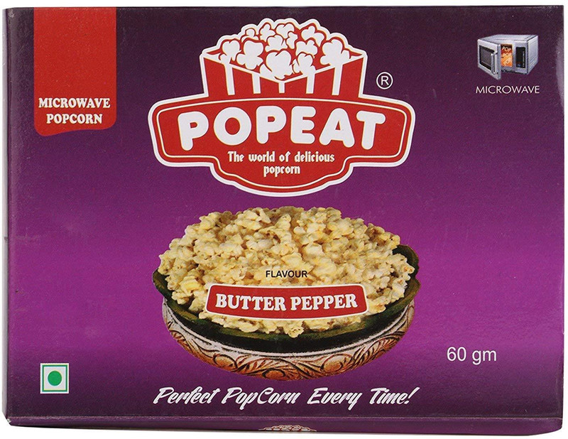 PopEat Butter Pepper Butter Pepper Popcorn(720 g, Pack of 4)