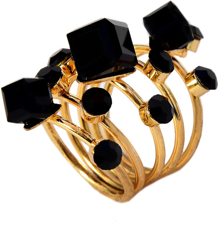 meet novelty Brass Pearl Gold Plated Ring