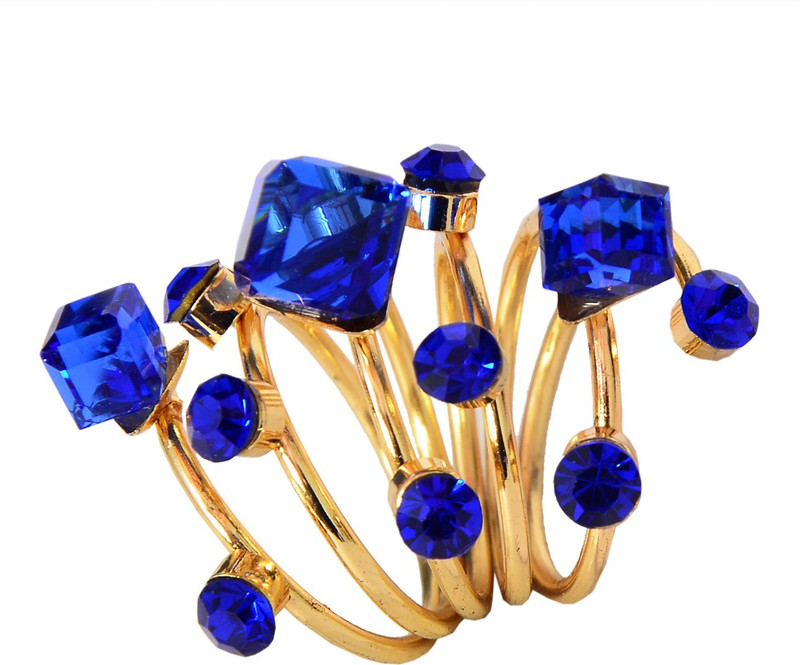 meet novelty long ring adjustable Brass Ruby Copper Plated Ring
