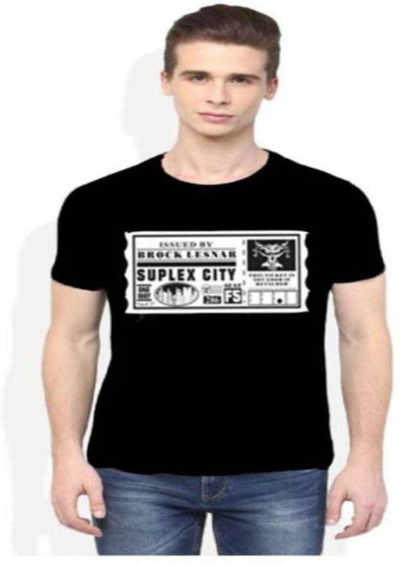 step shoes Graphic Print Men Round Neck Black T-Shirt