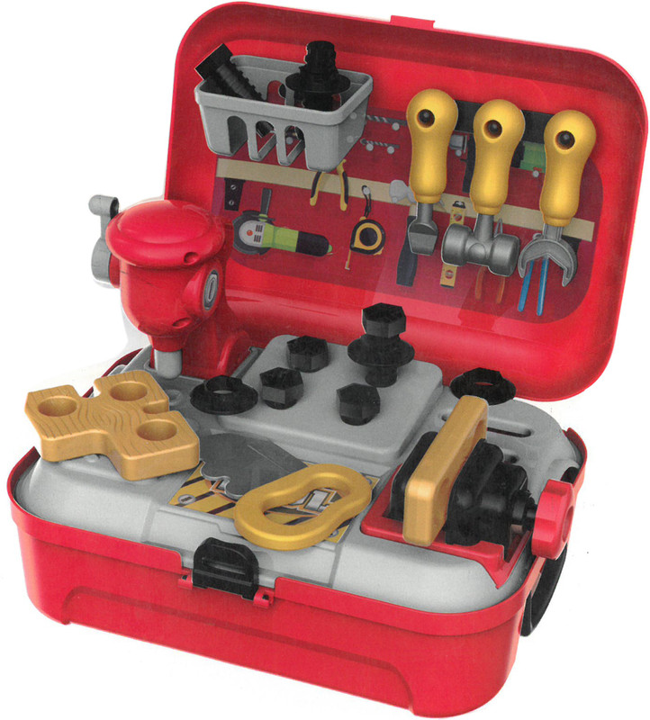 krivan Toys Tool Set Toys for Kids, (Set of 25 Pcs) Pretend PlaySet, Little Engineer Pretend Toolbox Construction Tools, Role Play Engineer Workshop Tool Kit