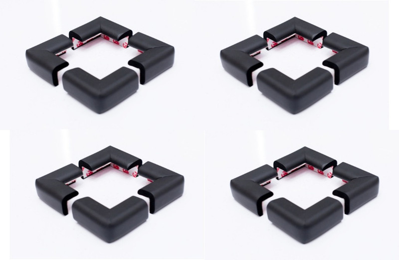safetywarehouse BabyPro Corner Guards EVA for sharp corners to protect baby/ child, Black, 16 pcs(Black)