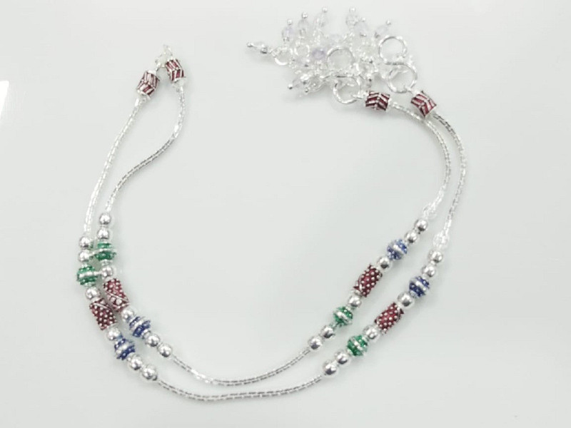krishna fency jwellers fashionable silver anklet Silver Anklet