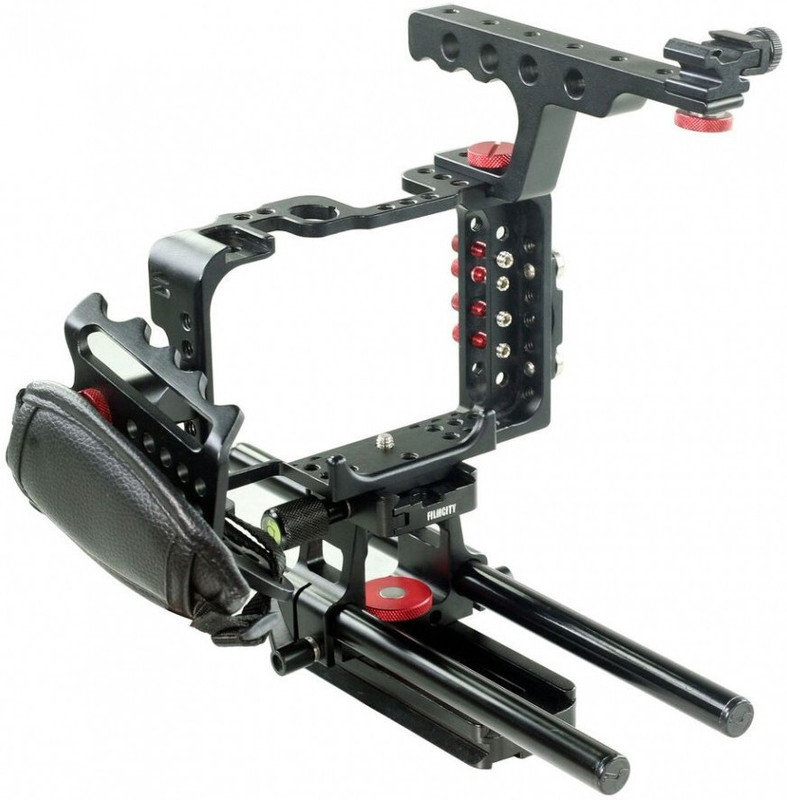 FILMCITY Camera Cage Rig Rail Support for A7s | a7s Accessories (FC-A7S-C) Camera Rig