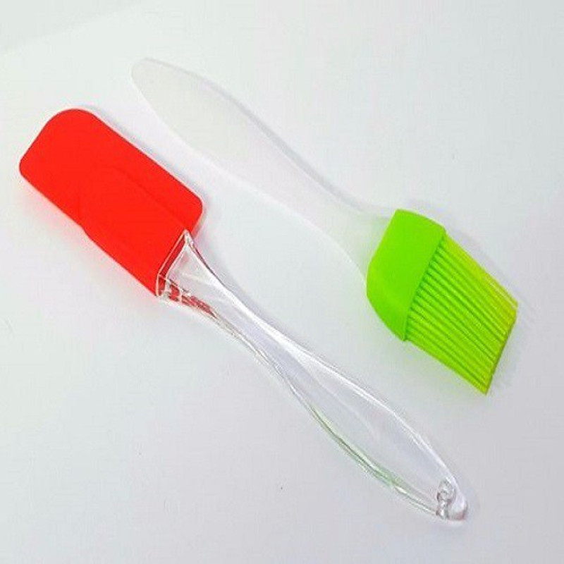 deepak Slicone pastry brush breadbrush Pastry Brush- For Cake Mixer, Decorating, Cooking, Baking, Glazing Silicone Pastry Brush (Multicolor) Silicon Flat Pastry Brush(Pack of 1)