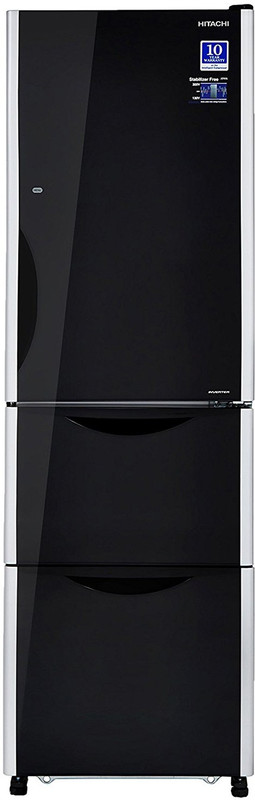 Hitachi 404 L Frost Free Triple Door Refrigerator(Glass Black, R-SG38FPND)