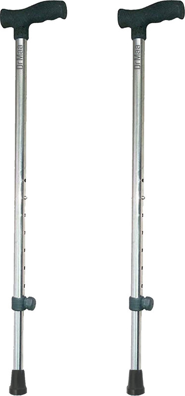 dr maa Pack of 2 Stainless Steel Adjustable Height Walking Stick