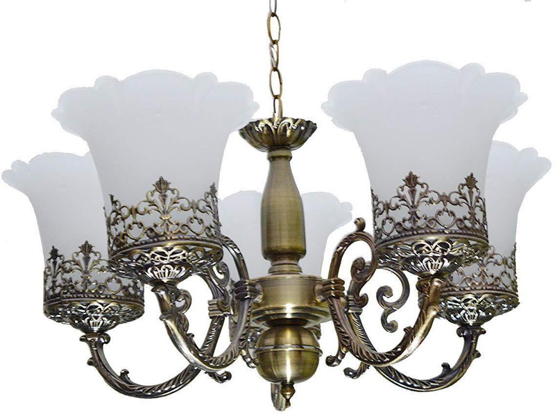 royalzy fashion point Whiteglass-1 Chandelier Ceiling Lamp
