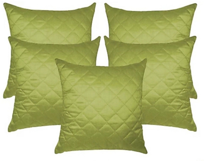 mra fashion Self Design Cushions Cover(Pack of 5, 40*40, Green)