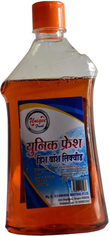 uniquefresh DISHWASH LIQUID Dish Cleaning Gel(ROSE, 500 ml)