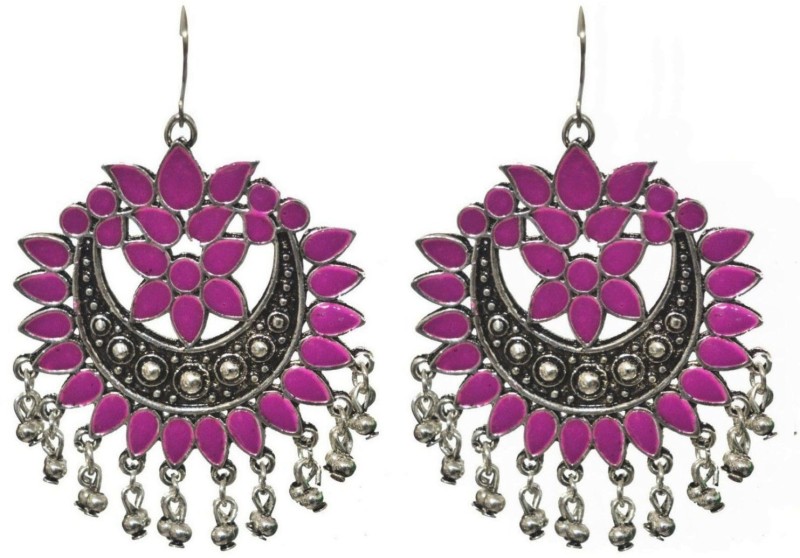 Crunchy Fashion Tribal Collection Oxidised Silver Afghani Earrings for Women & Girls...