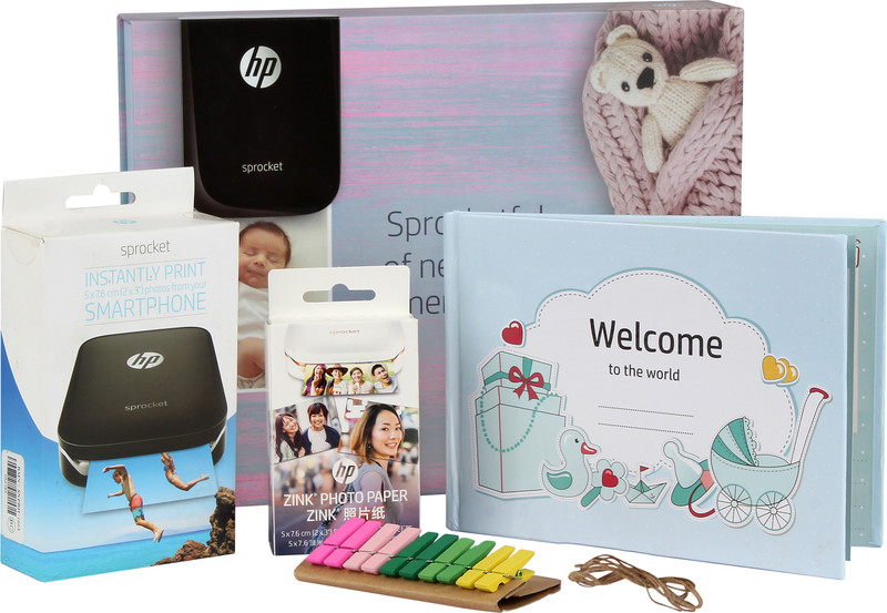 HP Sprocket Gift Pack Photo Printer(Black)