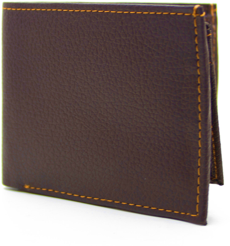 flex boom Men Brown Artificial Leather Wallet(6 Card Slots)