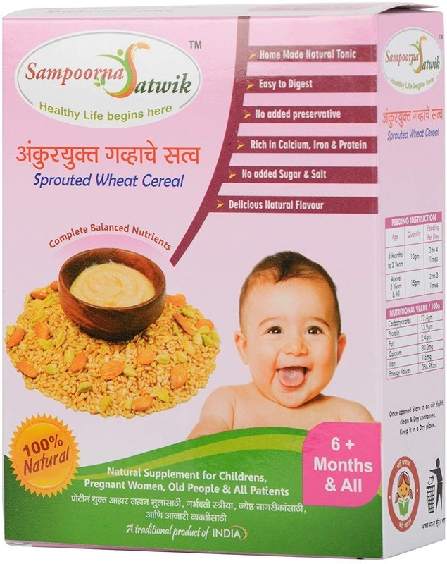 sampoorna satwik Sprouted Wheat Cereal, 200 Gm, Healthy,Natural,Homemade Cereal(200 g, 6+ Months)