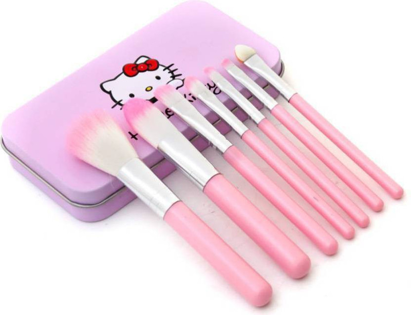 jaf Professional Makeup Brush Set with Travel Case, Pink (Set of7(Pack of 7)