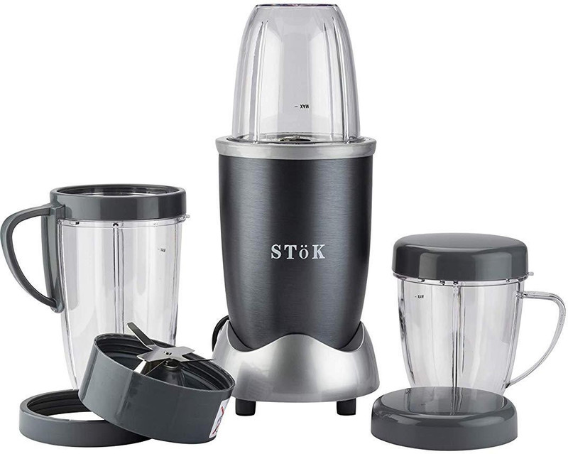 Stok NUTRI BULLET ST-NB01 600 Mixer Grinder(METALIC GREY, 3 Jars)